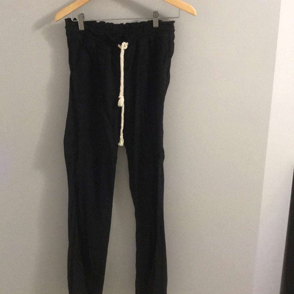 Roxy drawstring black pants